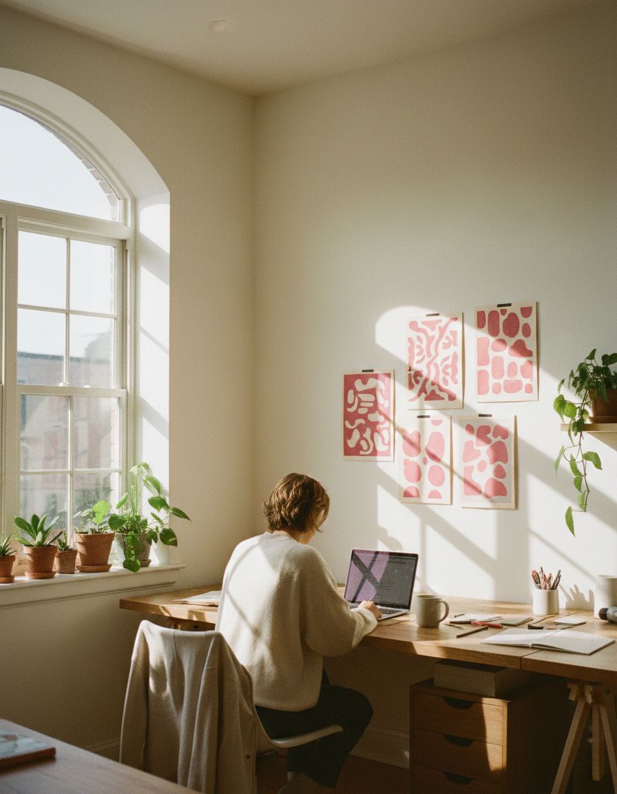 The studio in morning light