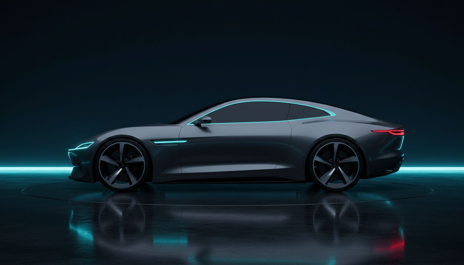 Gauss Vision — full side profile in the dark studio