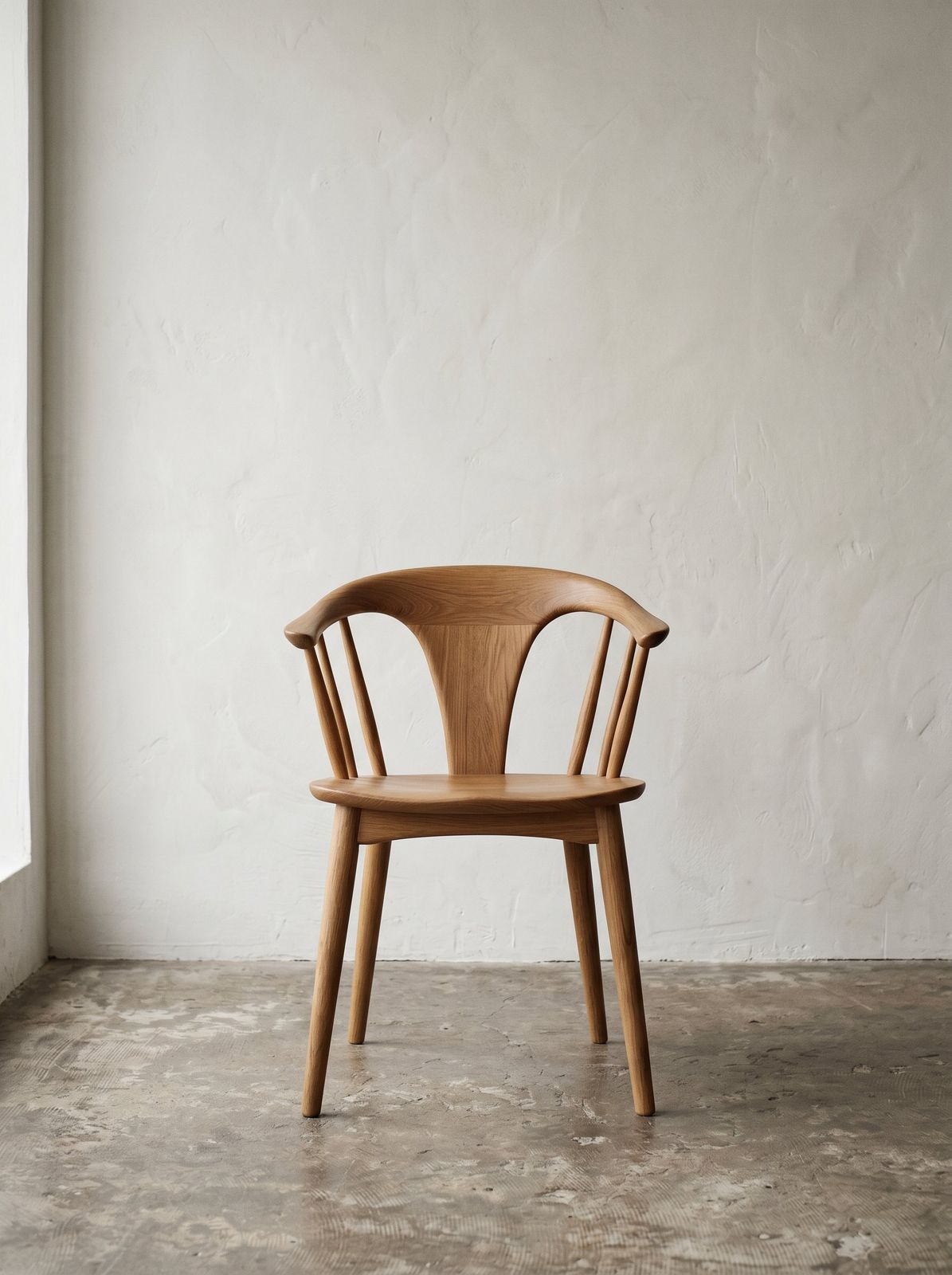Solid oak dining chair