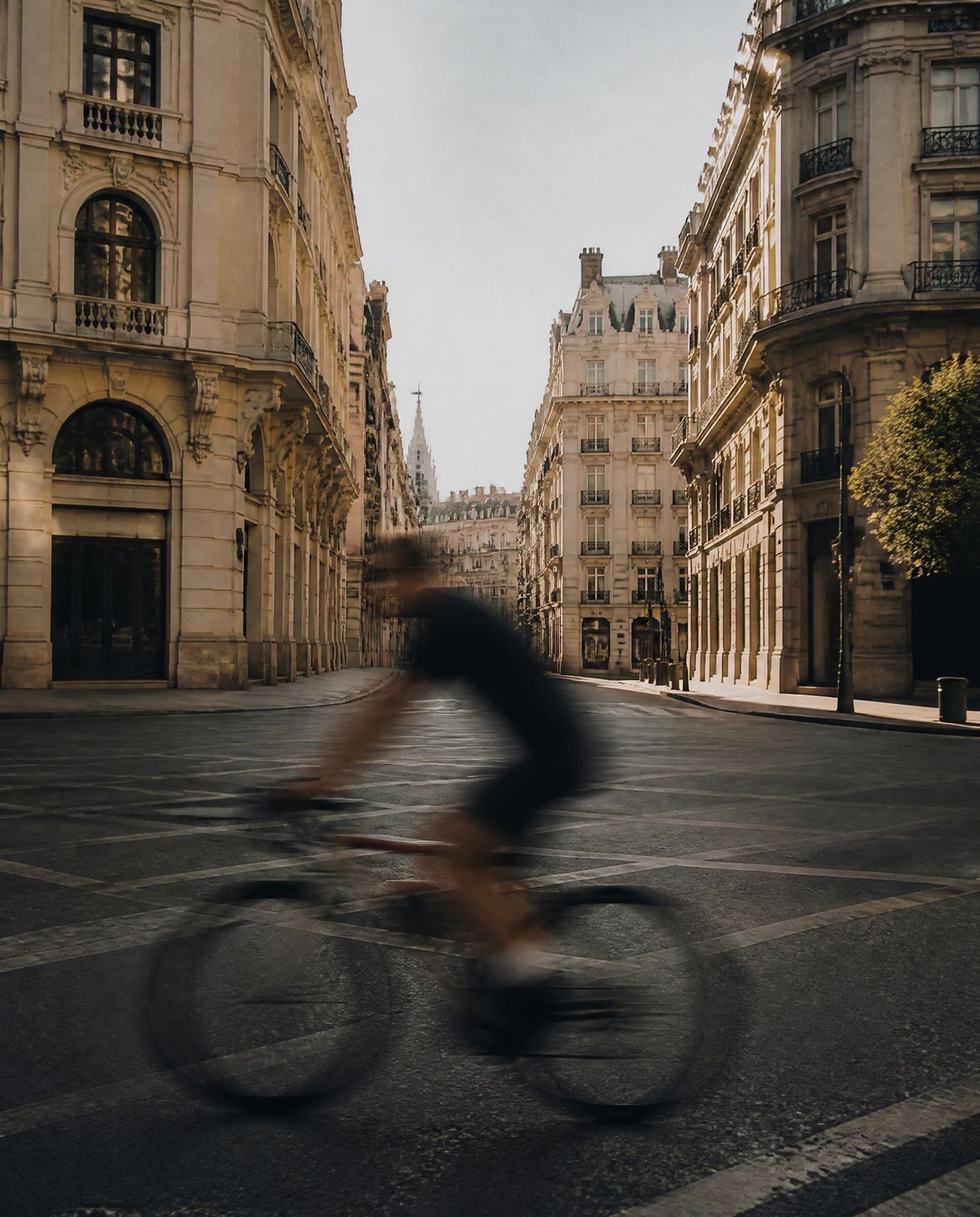 Cyclist in motion