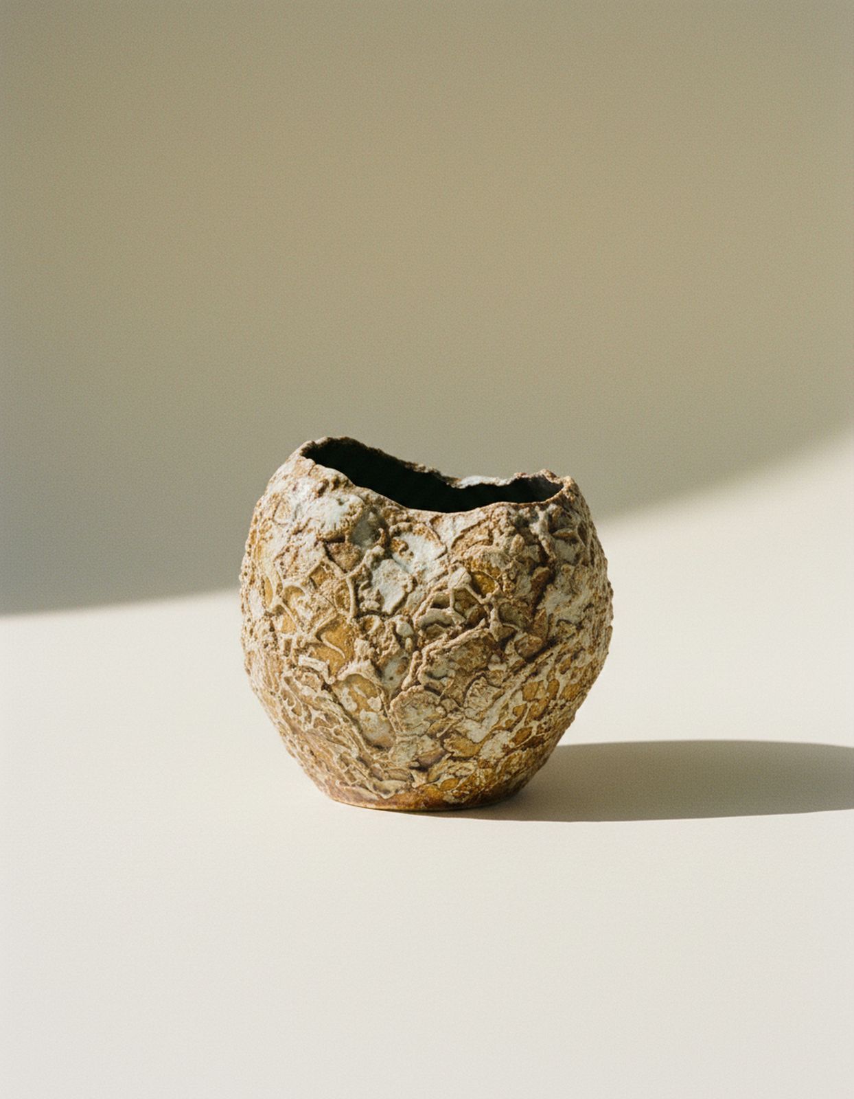 Ostrea — crawling glaze vessel