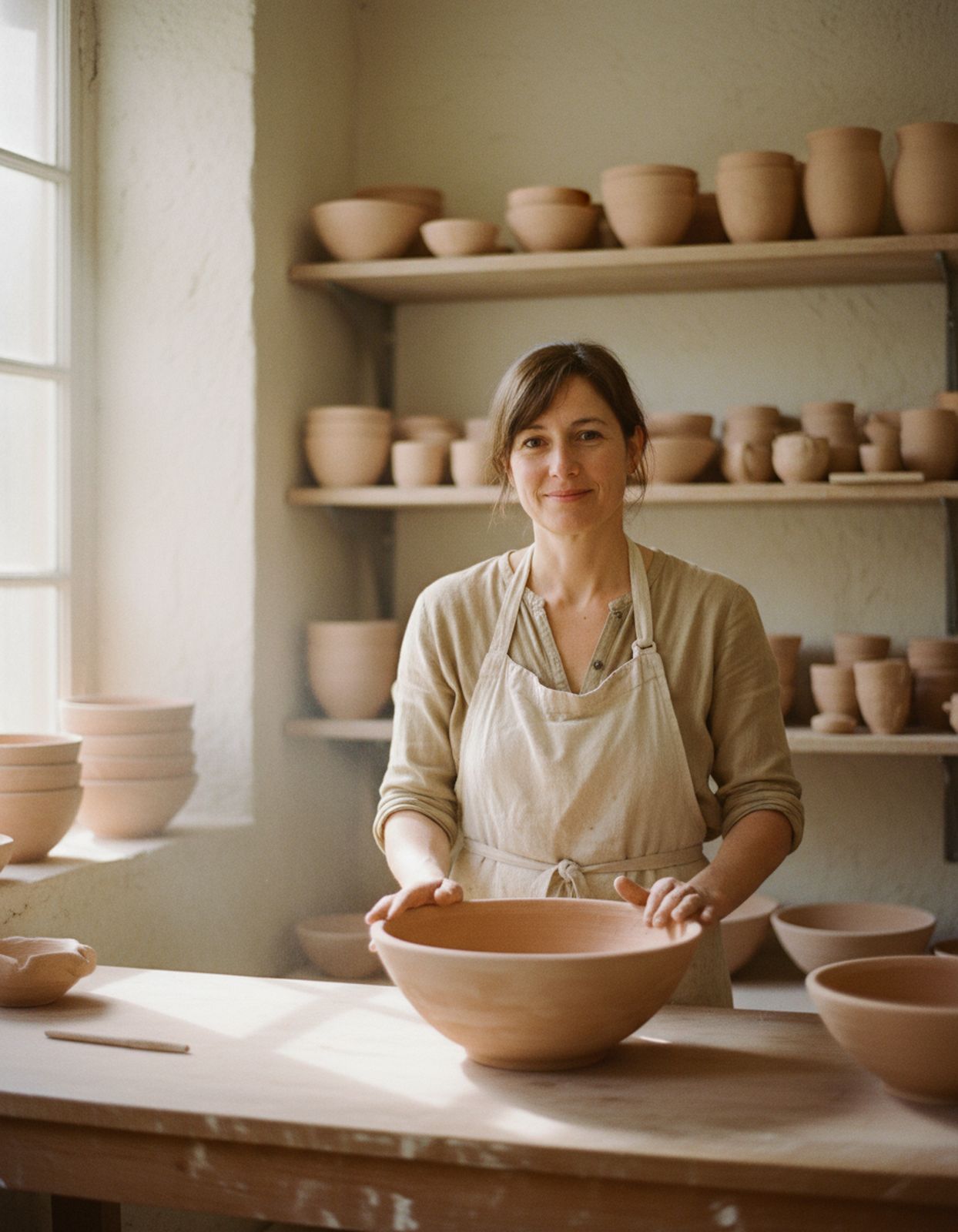 Adèle Chassagne in her studio in Arles